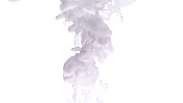 Figure of White Paint Under Water