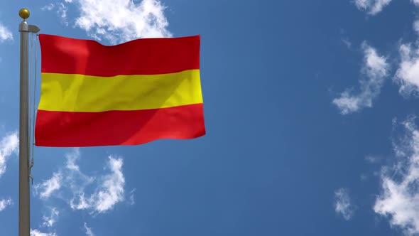 Karlsruhe City Flag (Germany) On Flagpole alt