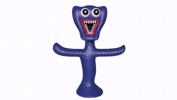huggy wuggy toy 3d object rotating loop