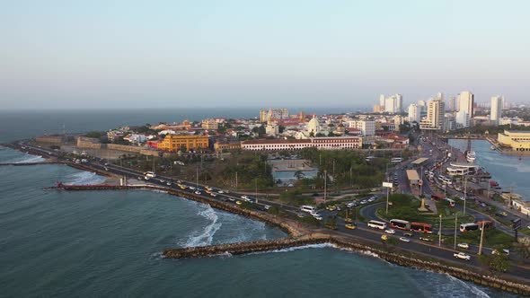 The Cartagena Old City Traffic in the Evening alt
