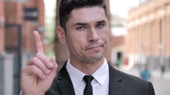 No By Rejecting Young Businessman alt