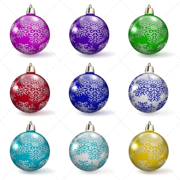 Set of Christmas Balls - Christmas Seasons/Holidays