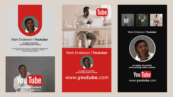 Youtube Instagram Video Displays template preview