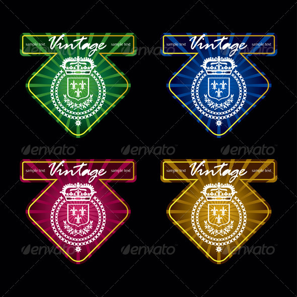 Vintage Wine Labels Set