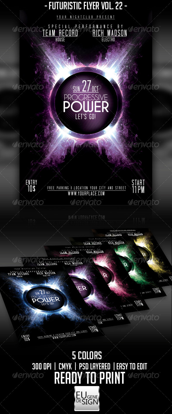 Futuristic Flyer Vol. 22 - Clubs & Parties Events