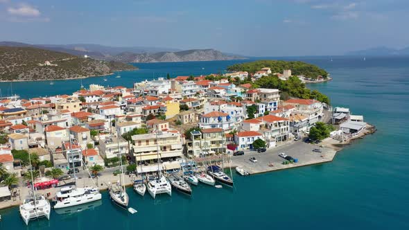 Aerial View of Ermioni Greece  Drone Videography alt