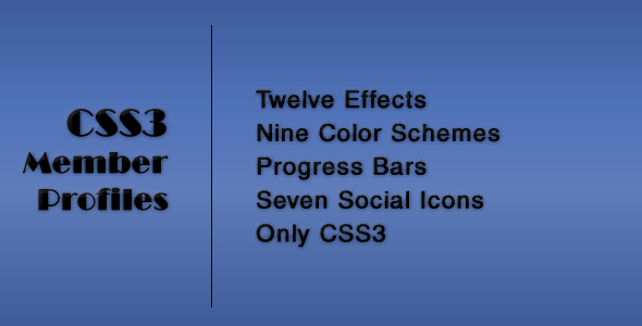 CSS3 Member Profiles - CodeCanyon 5667230