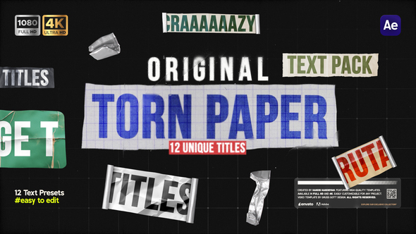 Torn Paper Titles Titles template preview