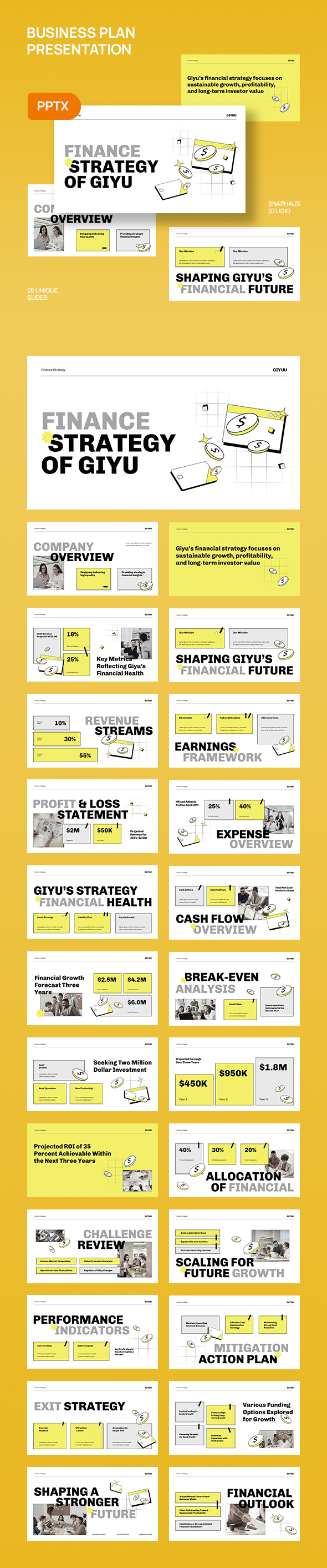 White Gray Yellow Finance Strategy Company Powerpoint Presentation