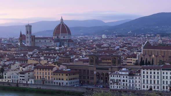 City of Florence Italy from Day to Night alt