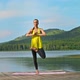 Tree Pose by a Lake  - VideoHive Item for Sale