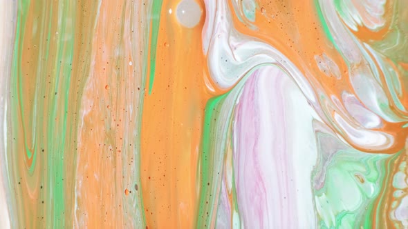 Abstract Psychedelic Background. Multicolored Paints Slowly Pour Into Patterns in Milk alt