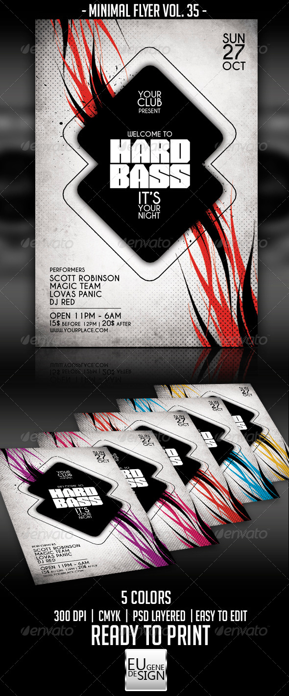 Minimal Flyer Vol. 35 - Clubs & Parties Events