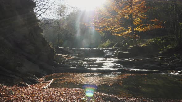 Water flowing over rocks alt