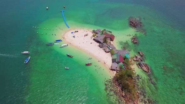 Aerial view of beach at Koh Khai,  Andaman sea in Phuket island. Thailand alt