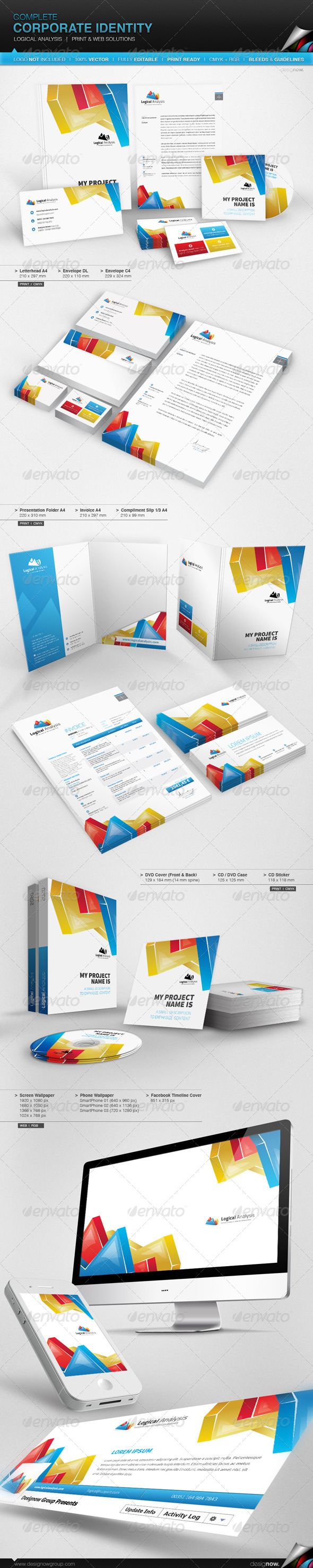 Corporate Identity - Logical Analysis - Print Templates