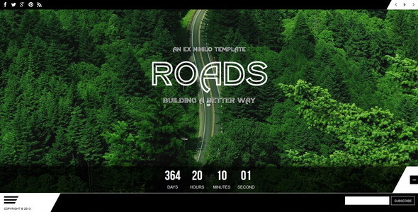 Roads || Responsive Coming Soon Page