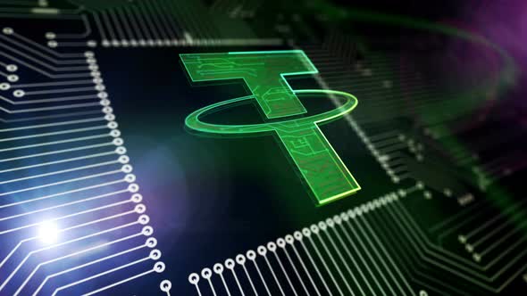 Tether stablecoin symbol loopable 3d alt