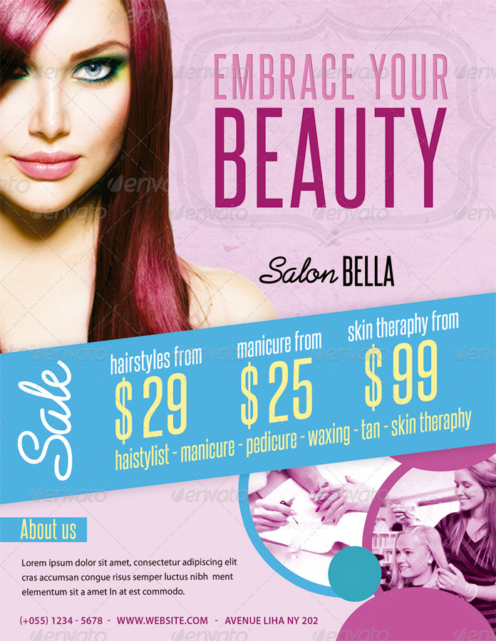 Beauty Flyers, Print Templates 