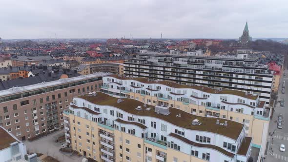 Aerial View of Stockholm Södermalm