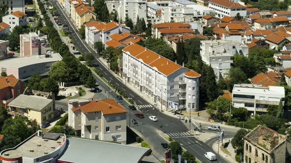 Mostar City Timelapse Aerial