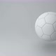 White Soccer Ball Rotate Around its Axis in a Gray Studio. Monochrome. - VideoHive Item for Sale