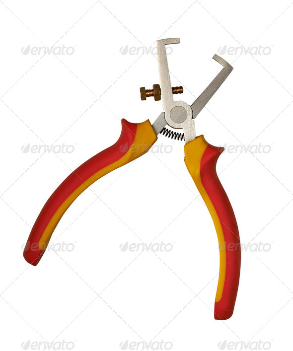 wire strippers isolated on white background