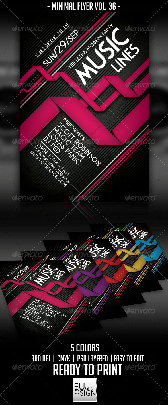 Minimal Flyer Vol. 36 - Clubs & Parties Events