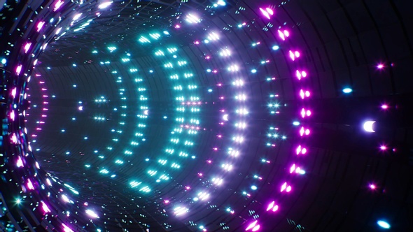 Neon Light VJ Tunnel Loop 4K alt