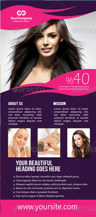  Hair  Beauty  Salon  Business Banner  by GraphicMS 