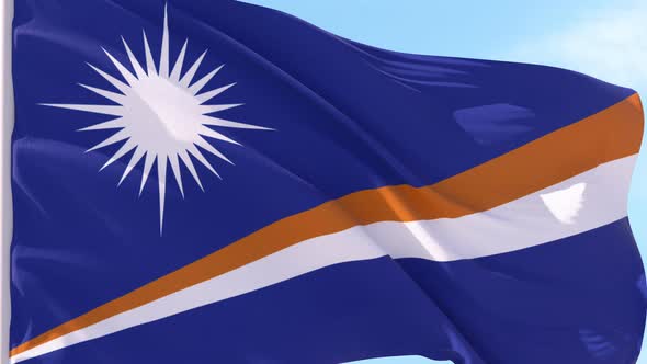 Marshall Islands Flag Looping Background