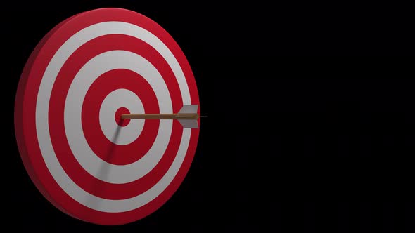 Target Hit In The Center By Arrow Success In Business Loop Transparent Background 4k