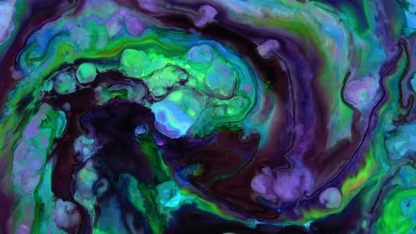 Colorful Liquid Ink Colors Blending Burst Swirl Fluid 46