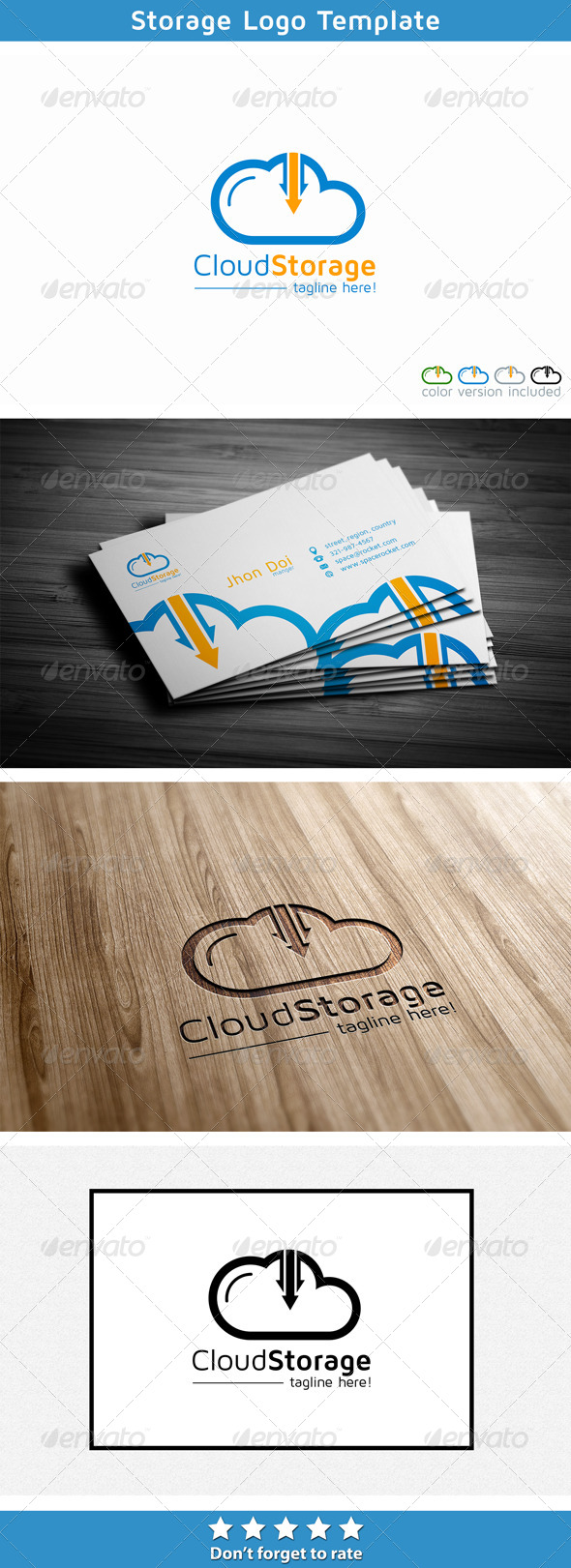 Cloud Hosting - File Storage - Symbols Logo Templates