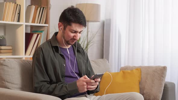 Phone Problem Low Internet Angry Man Couch Home alt