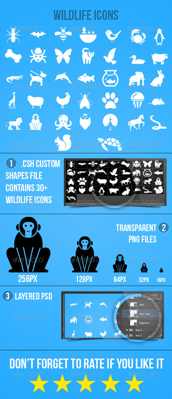 Wildlife Icons - Animals Characters