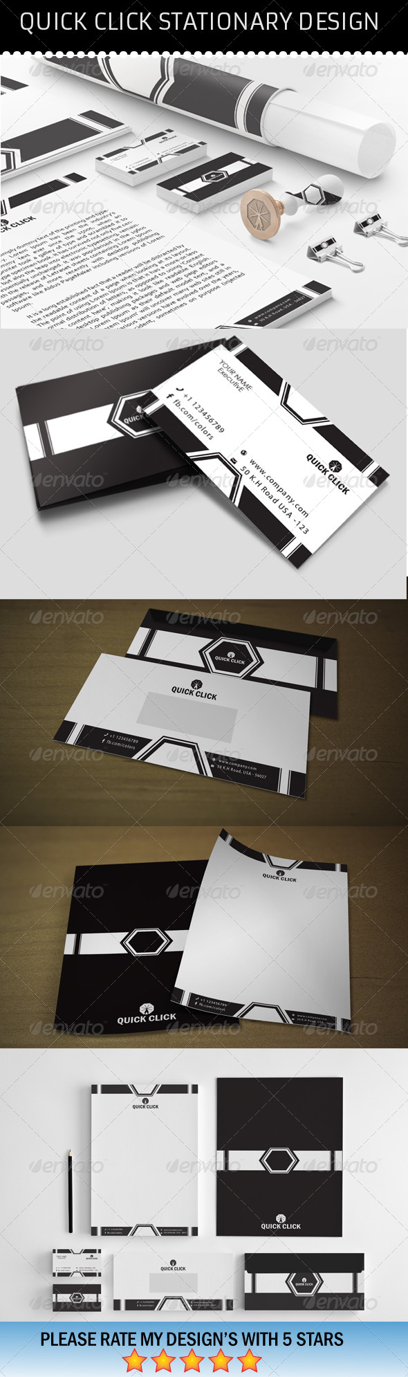 Quick Click Stationary - Stationery Print Templates
