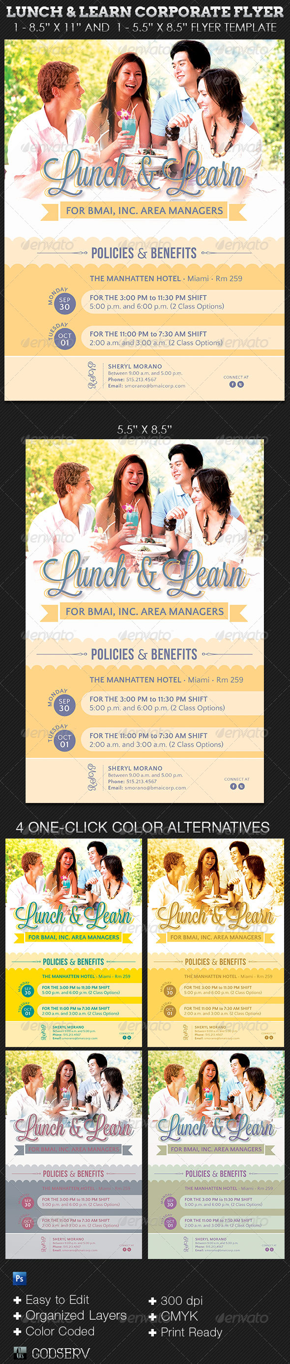 Lunch Learn Corporate Flyer Template - Corporate Flyers