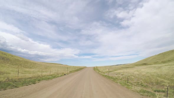 POV point of view - Driving through countryside in Eastern Colorado. alt