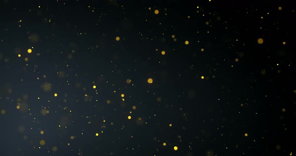Black Gold Particles Background
