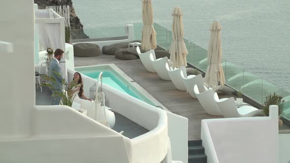 Honeymoon Couple on Luxury Porch alt