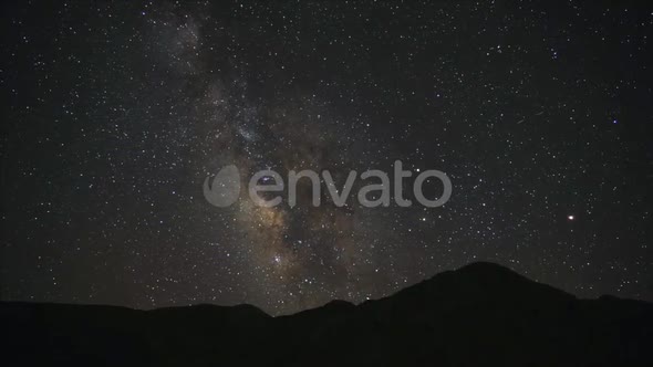 8K Milky Way Stars In Night Sky