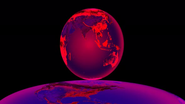  Beautiful earth animated with in planet and black background Earth.13,