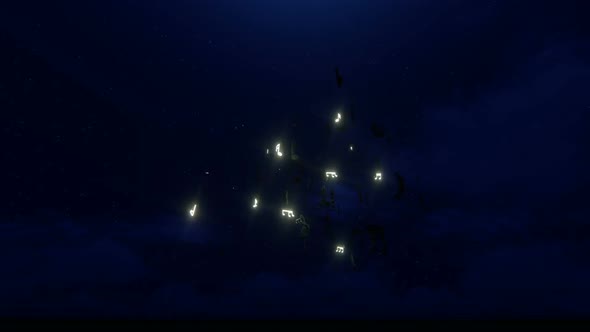 Music Notes and Night VJ Loop alt