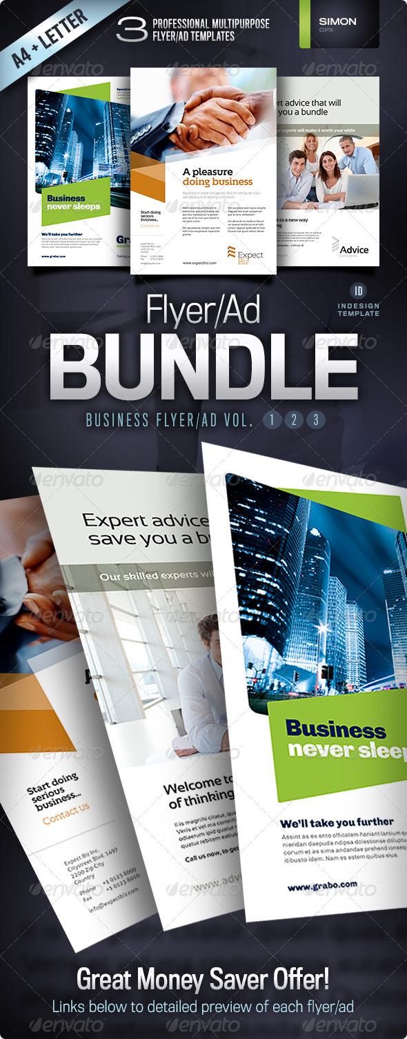 Business Flyer/Ad Bundle Vol. 1-2-3 - Corporate Flyers