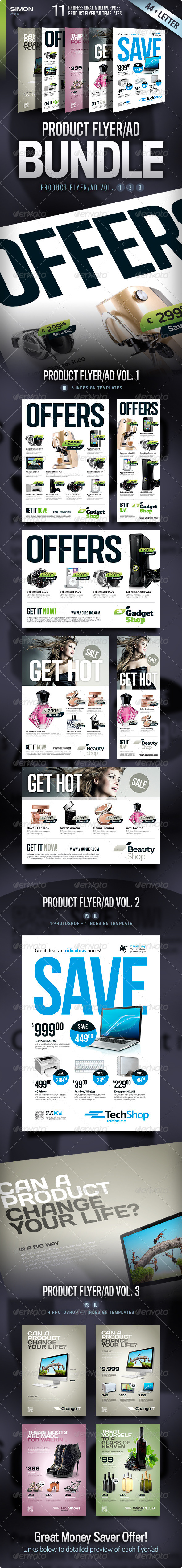 Product Flyer/Ad Bundle Vol. 1-2-3 - Commerce Flyers
