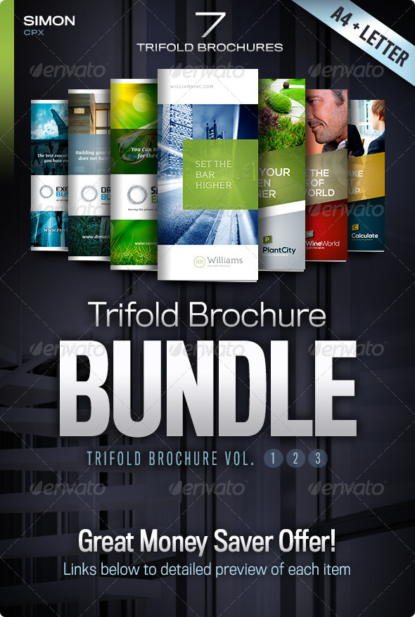 Trifold Brochure Bundle Vol. 1-2-3 - Corporate Brochures