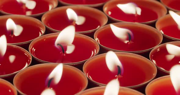 Burning Red Candles