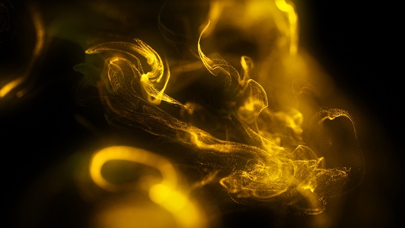 Gold Glowing Particles Background Loop 
