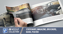 Product Mockup - Stationary, newspaper, magazine, bookstore, book, brochure & outdoor billboard